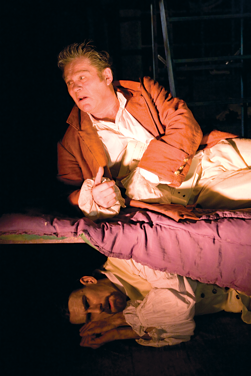 Brendan Charleston and Michael Wagg in Gulliver, Hijinx Theatre. Photo: Simon Gough