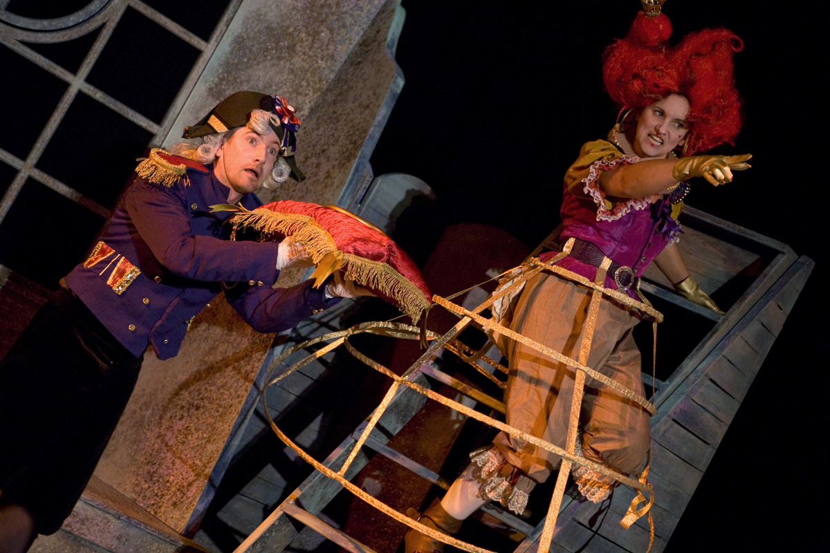 Zoe Davies and James Ashton in Gulliver by Kit Lambert, Hijinx Theatre. Photo: Simon Gough